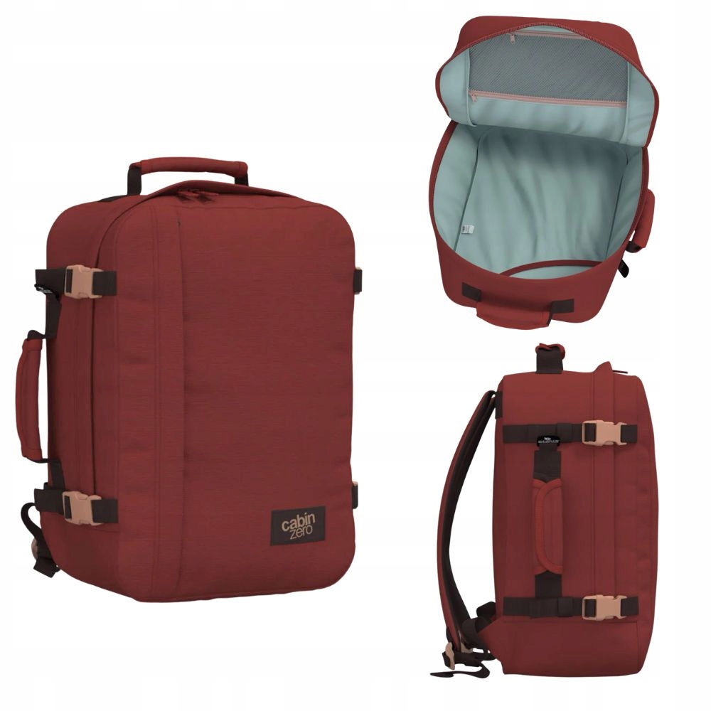 Lehký batoh 36 l CabinZero CZ17 Sangria Red, odolný, prostorný