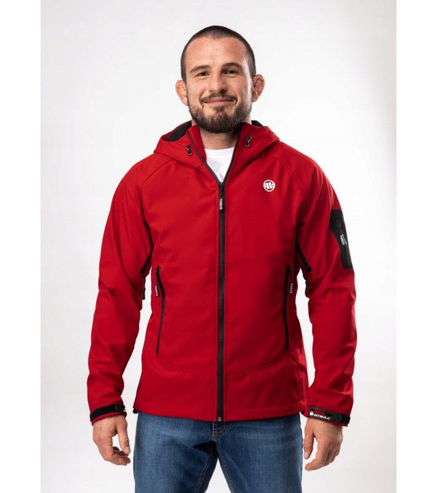 Pánská softshellová bunda Pitbull Rockfish Červená M