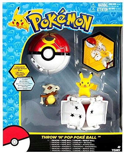 Pokemon Zestaw 2 X Pokeball figurka bitewna Pikachu i Cubone 5cm