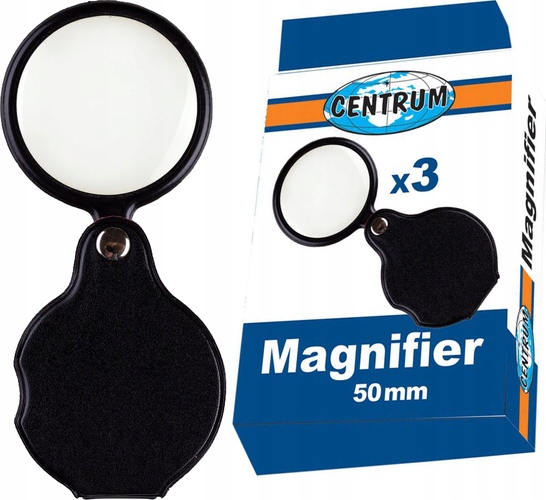 LUPA 3X 50 MM MINI SZKŁO POWIĘKSZAJĄCE - CENTRUM Marka Pozostałe