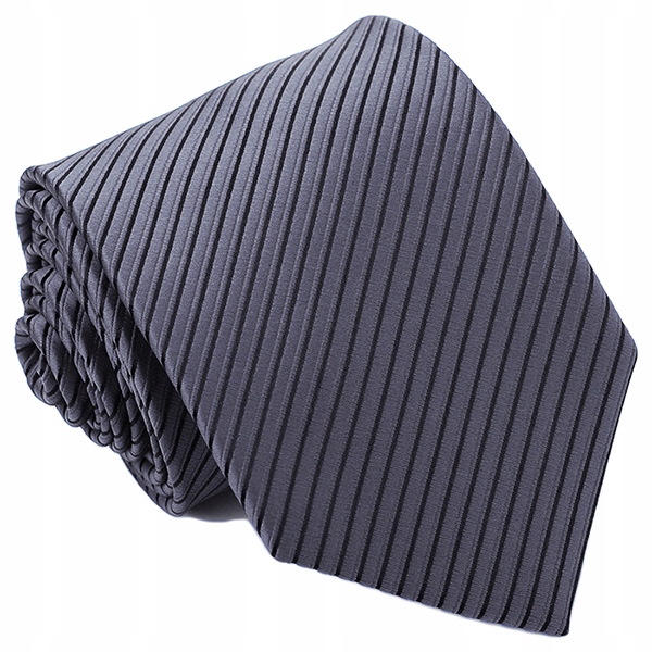 

Mikrofibra Żakardowy Krawat Męski Paski Szary g04