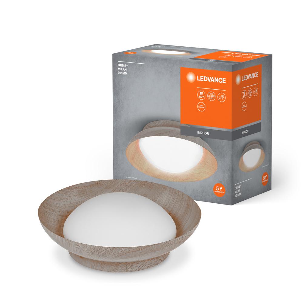 Stropní Svítidlo Stropní Svítidlo na omítku E27 Hnědá 30 cm Orbis Ledvance