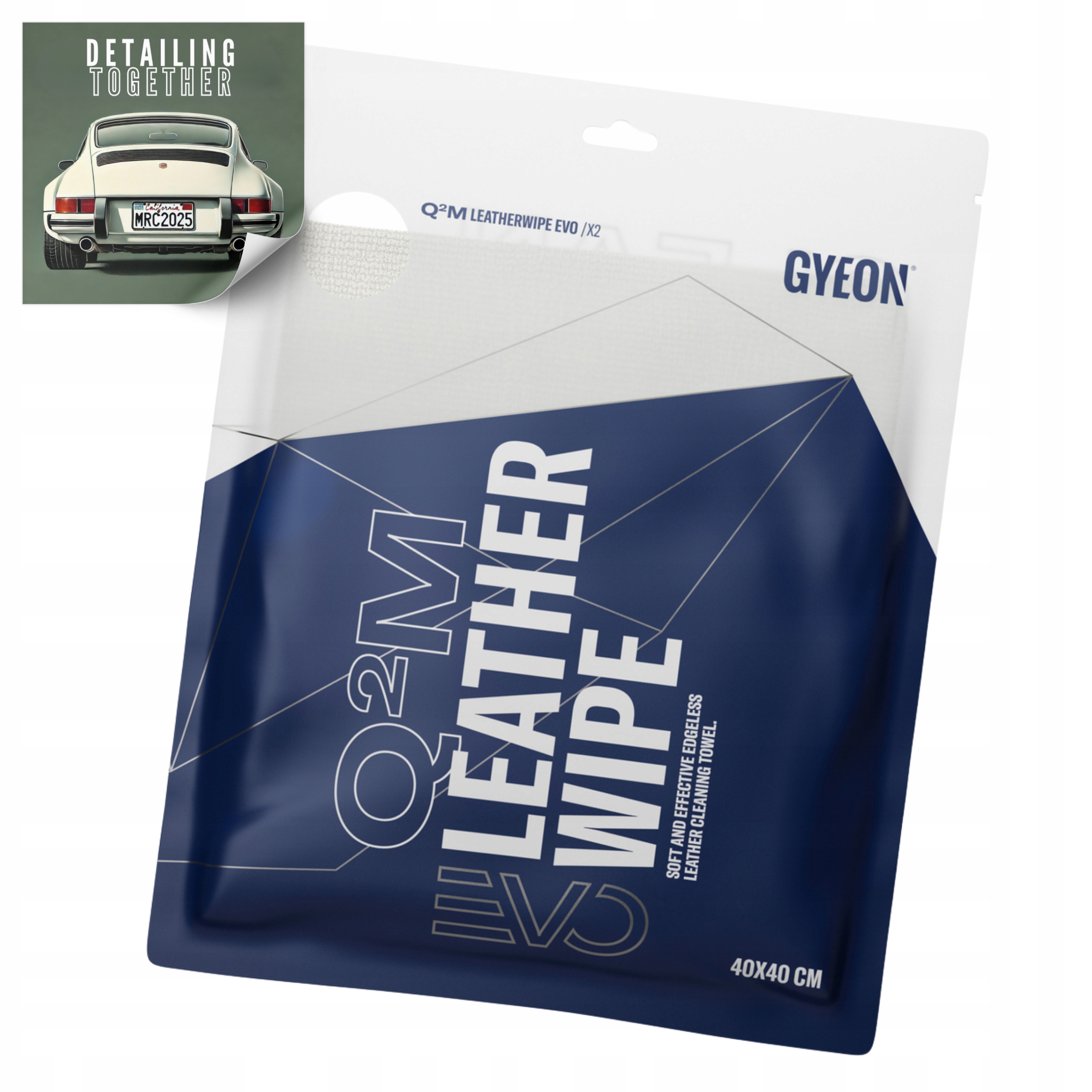 Gyeon Q2M Leather Wipe Evo Mikrofibra Do Tapicerki Skórzanej 40x40cm 2-Pack