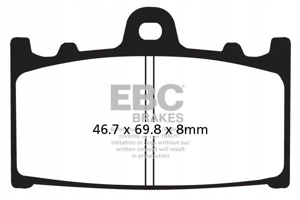 Brzdové doštičky Ebc EPFA158HH Extreme Pro (súprava na 1 kotúč)