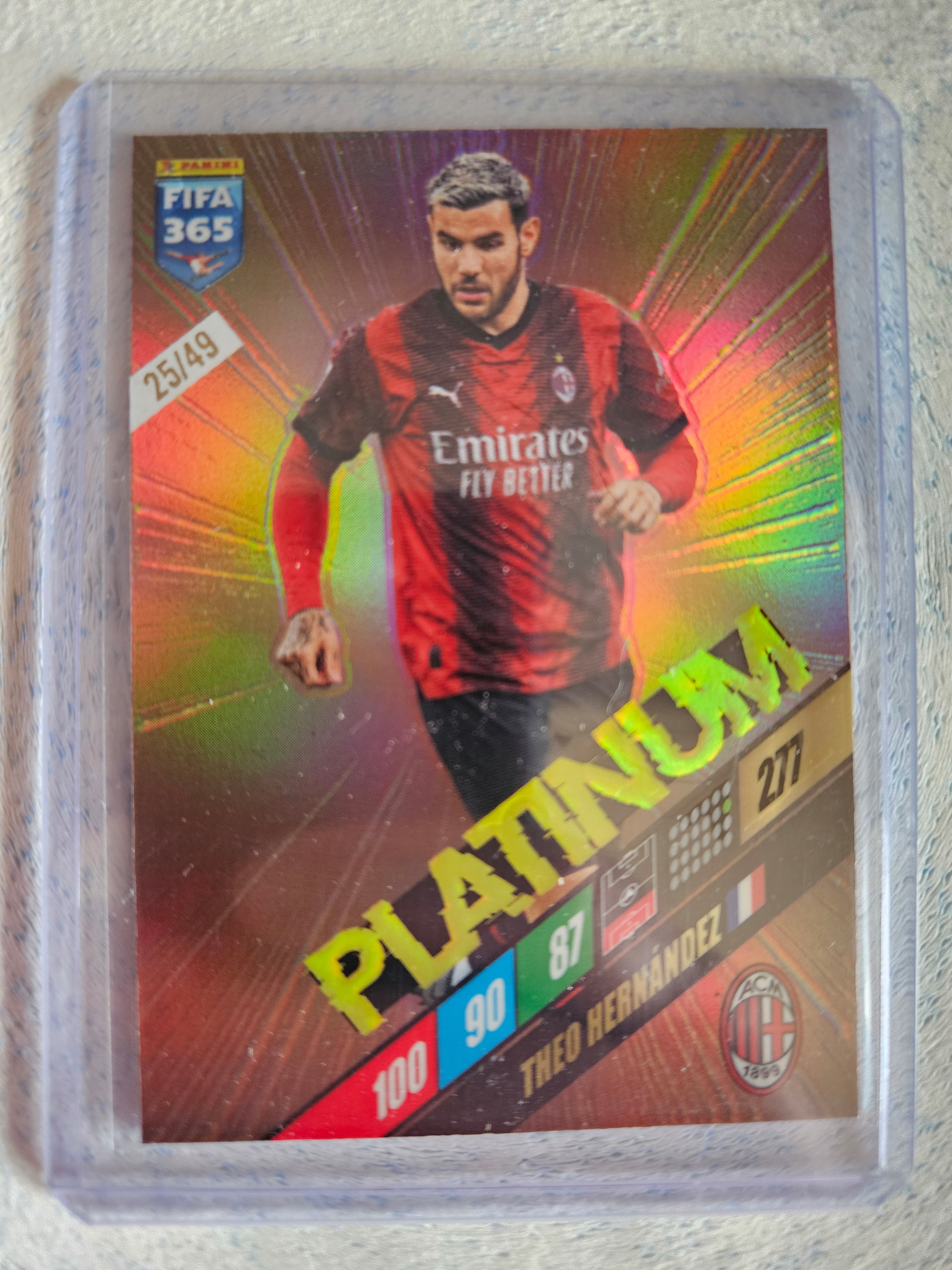 Platinum Fifa 365 2024 Panini Theo Hernandez 25/49 Limited Akce