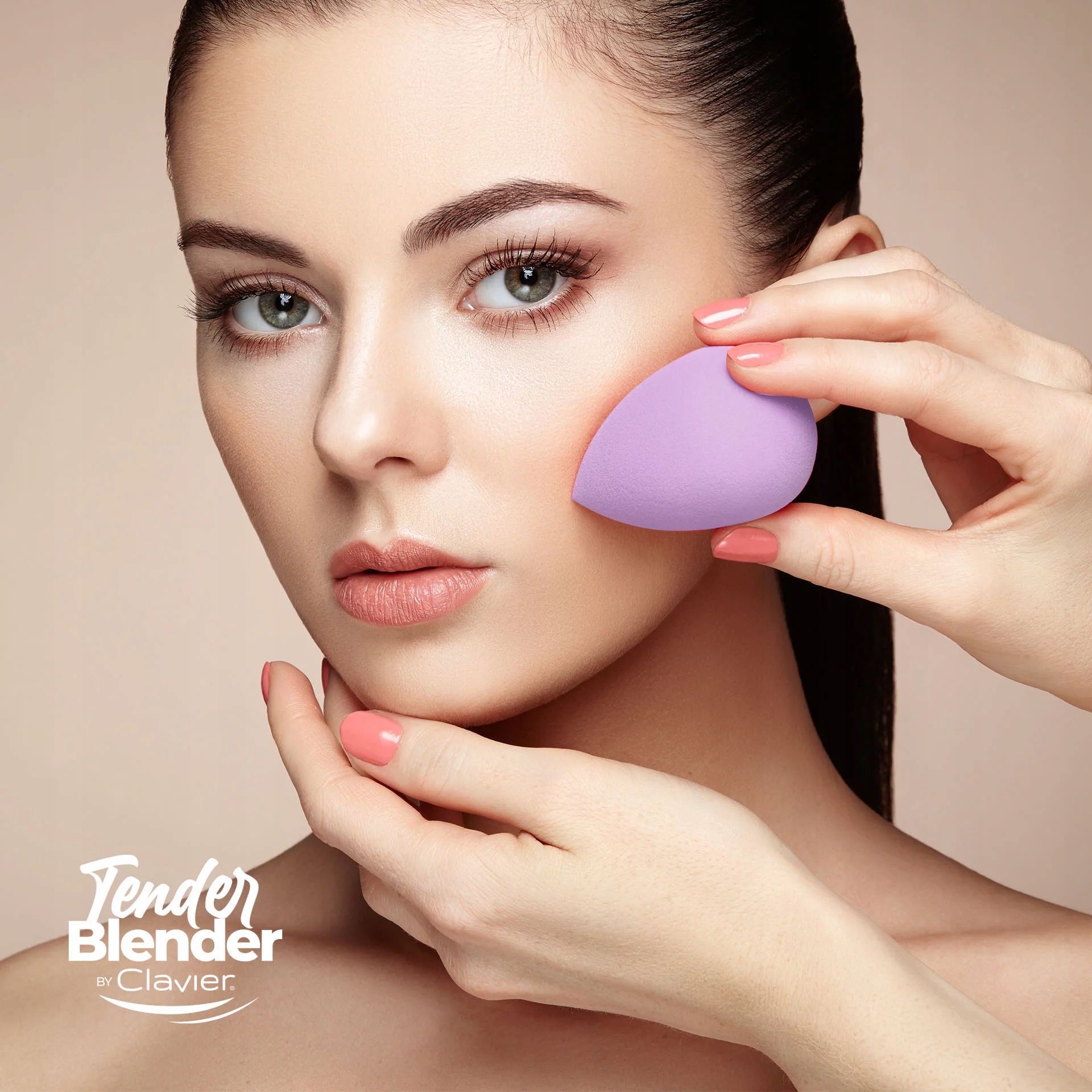 GĄBKA CLAVIER TENDER BLENDER MIĘKKA ŚCIĘTA FIOLETO Kolor dominujący odcienie fioletu