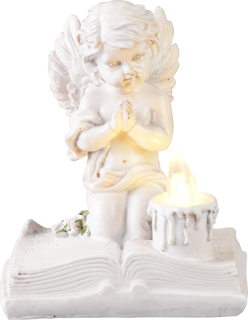 ANIOŁ ANIOŁEK KSIĄŻKA MODLITWA DEKORACJA FIGURKA NA GRÓB OZDOBA