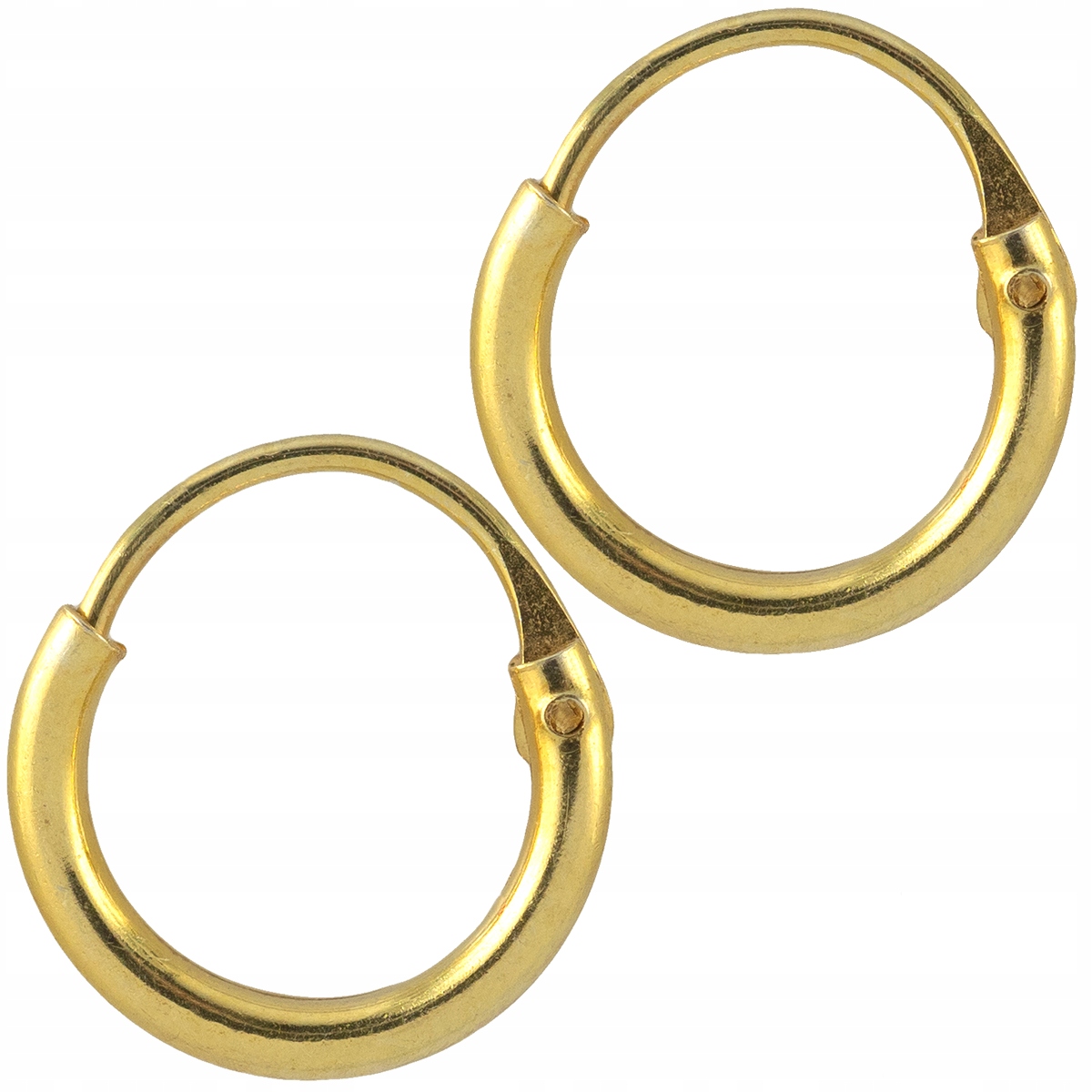 

Kolczyki koła kółka złocone oponki 8 mm srebro 925