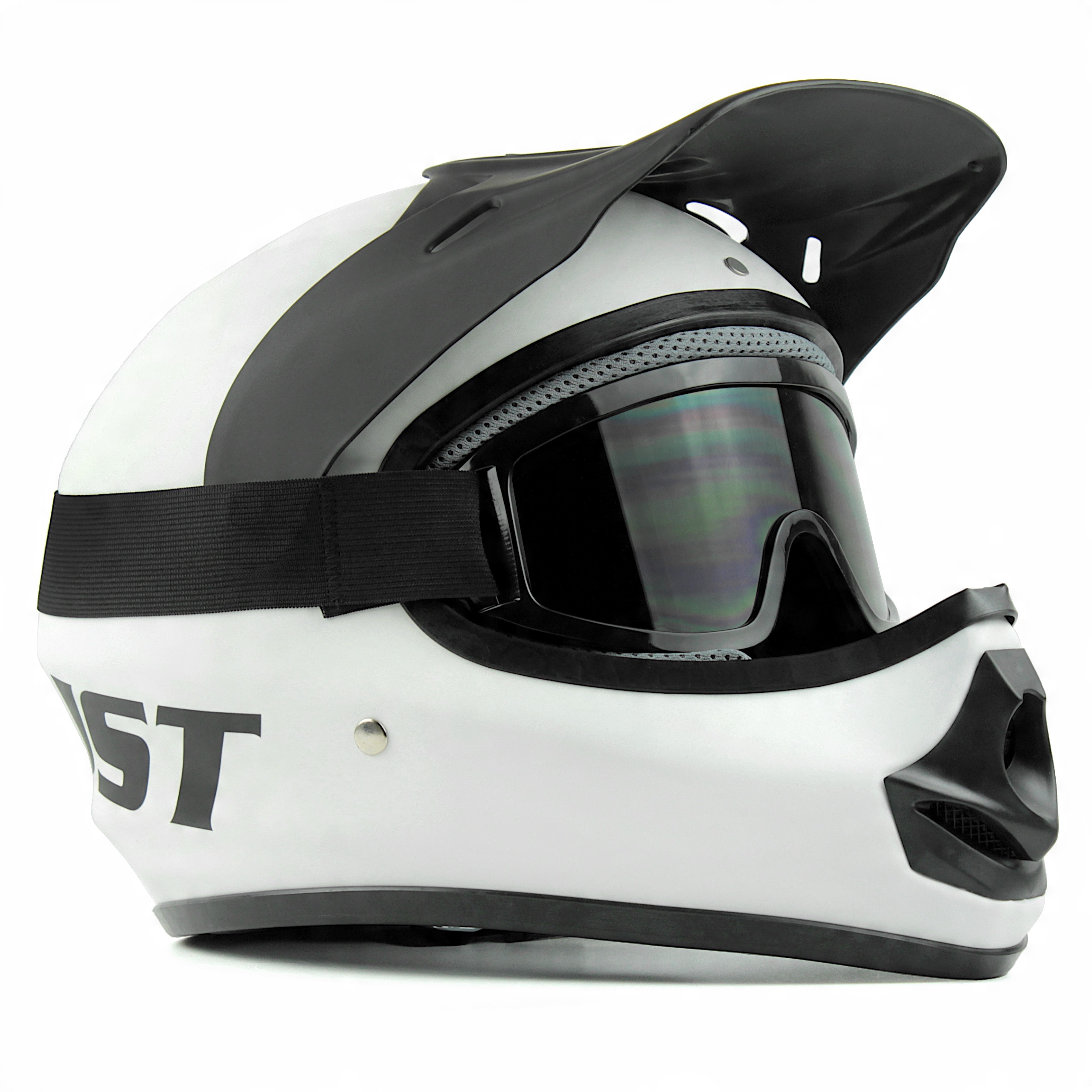 

Kask Dziecięcy Jst Cross Enduro Biały Xs/s Gogle