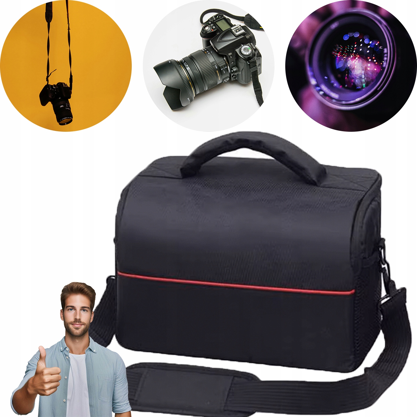 Taška Na Kameru, Objektiv Na Rámu, Univerzální, Voděodolná, 25*19*14