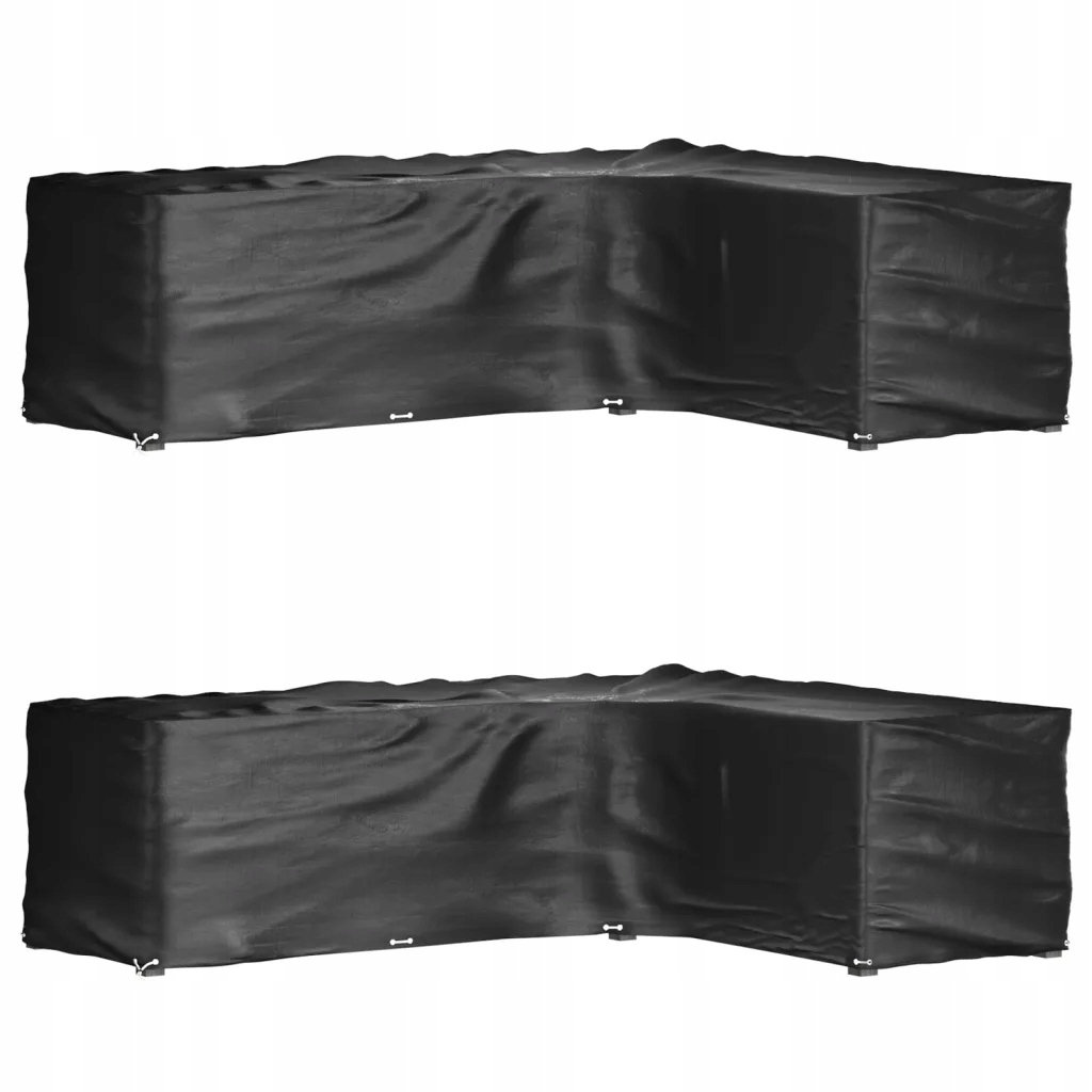 Černý obal na zahradní nábytek 260 x 210 x 80 cm Pe, odolný vůči vodě a vodě