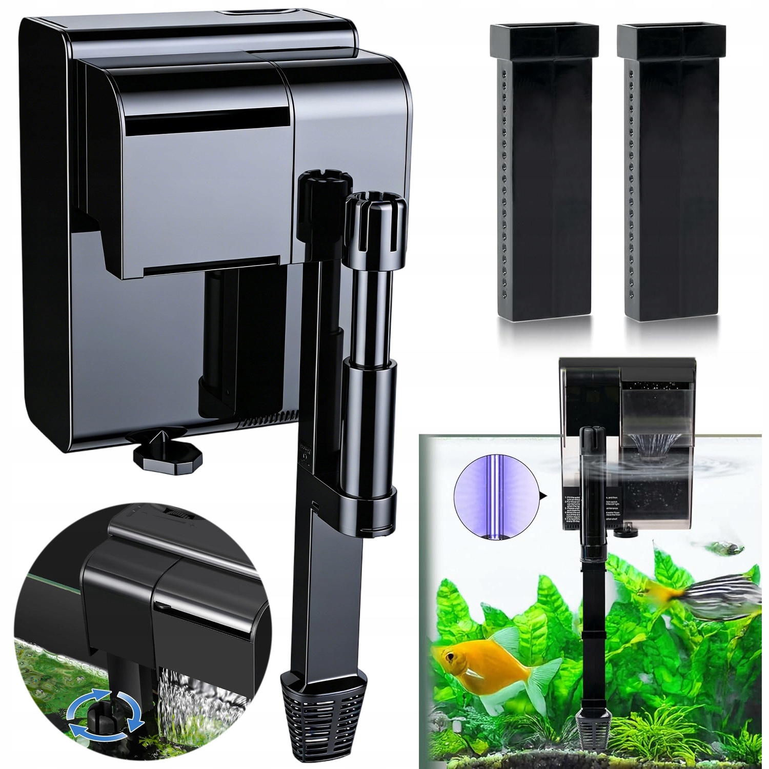 Filter Aquarium, Filtr Zewnętrzny Do Akwarium, 450 L/h, Regulowany Przepływ
