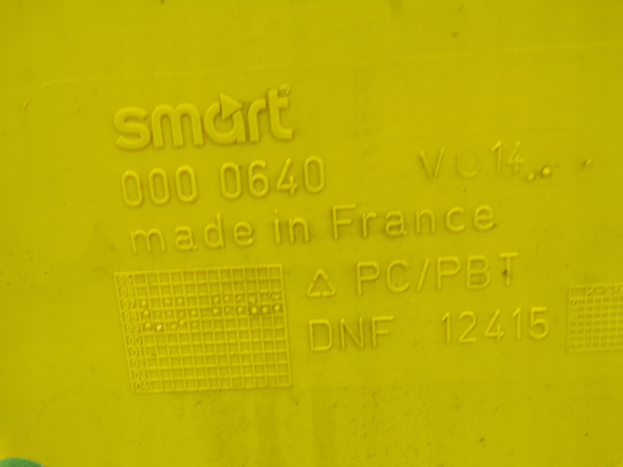 cap bonnet boot SMART FORTWO (F1)