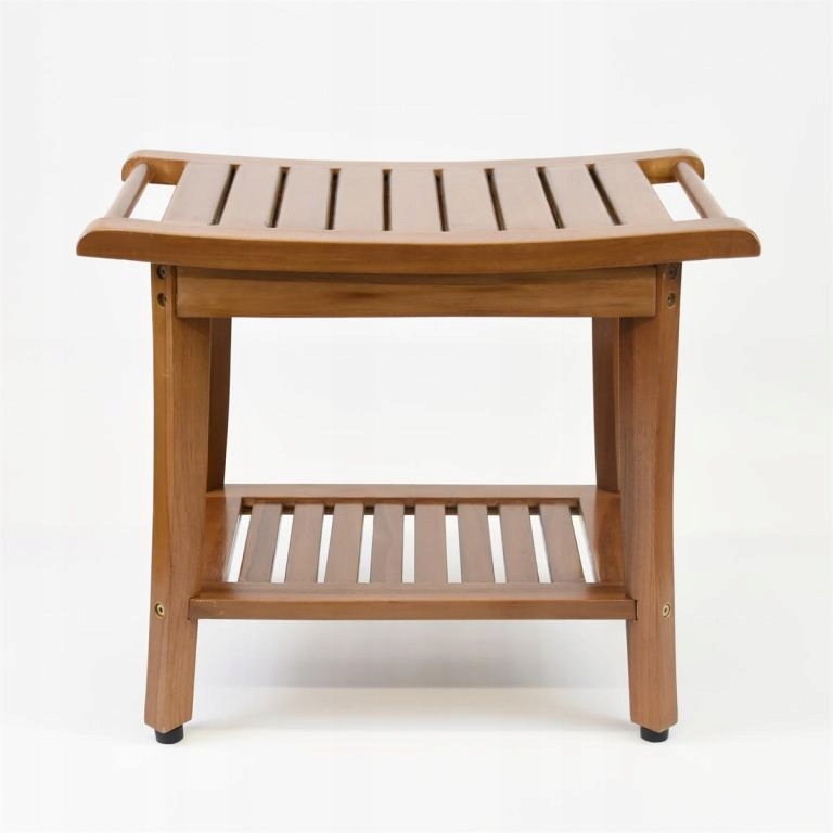 Stolička Divero s držákem, masivní teak, 47,2 x 33,5 x 56 cm