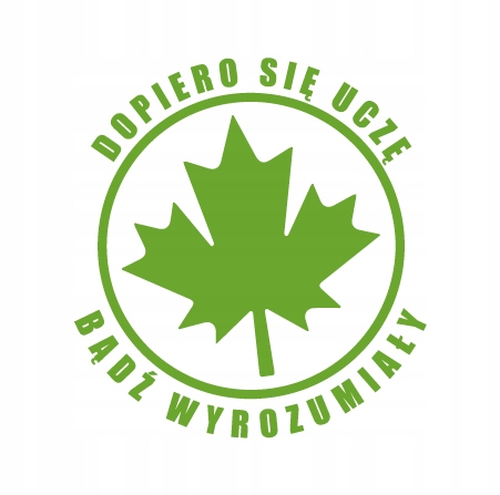 

Naklejka na samochód Zielony Listek rozm 11x12 cm