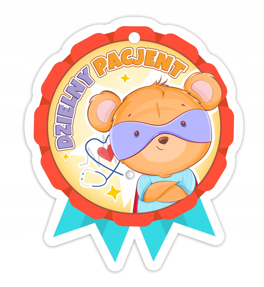 

Medal Papierowy Dzielny Pacjent (4 sztuki)