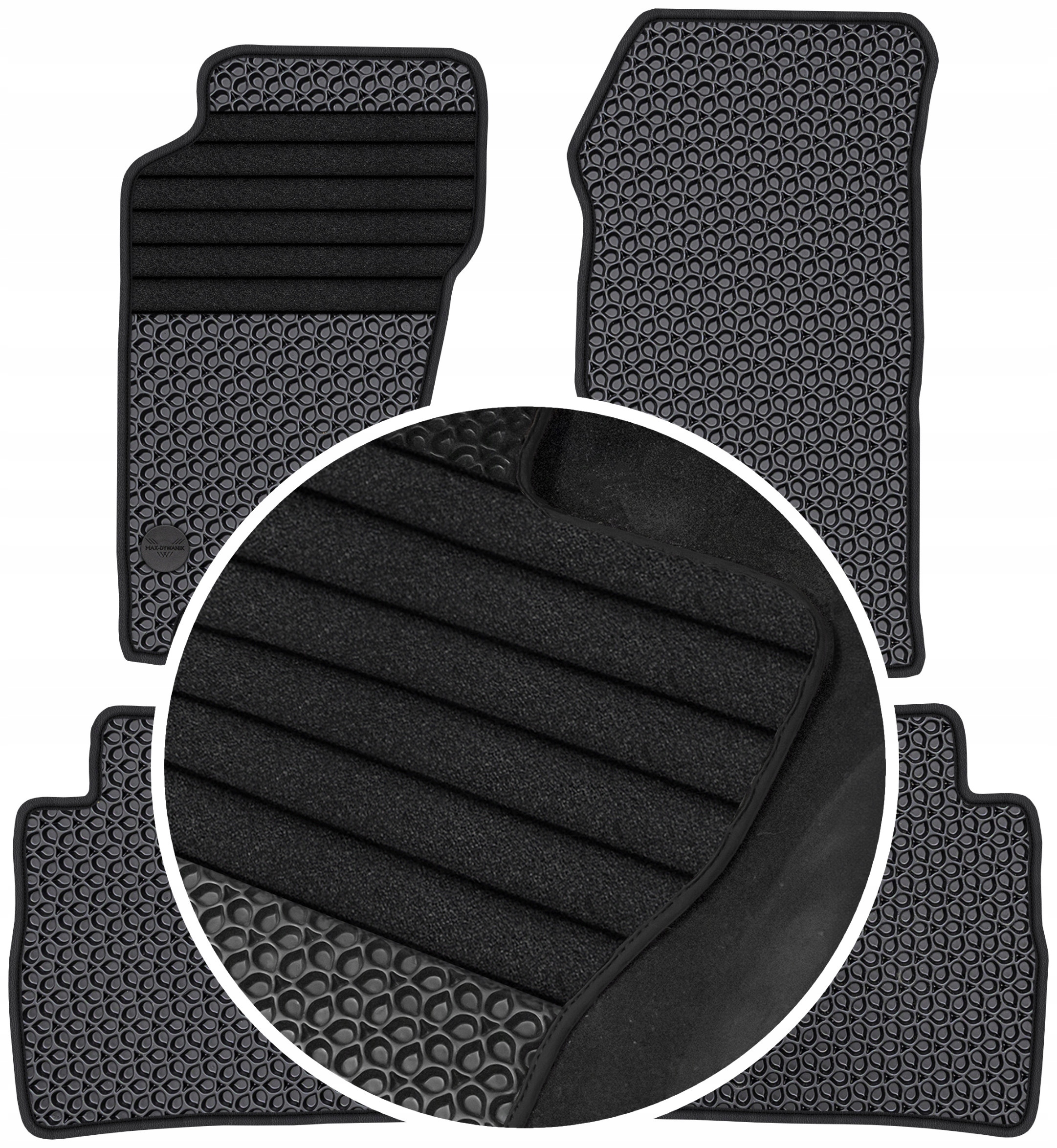 Jeep Cherokee III Kj Suv 2001-2006 Gumové koberce Eva Eternity Vyztužení