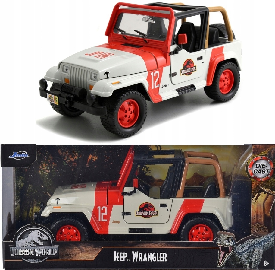 Jeep Wrangler 1993 Jurský svět Jada 1:24