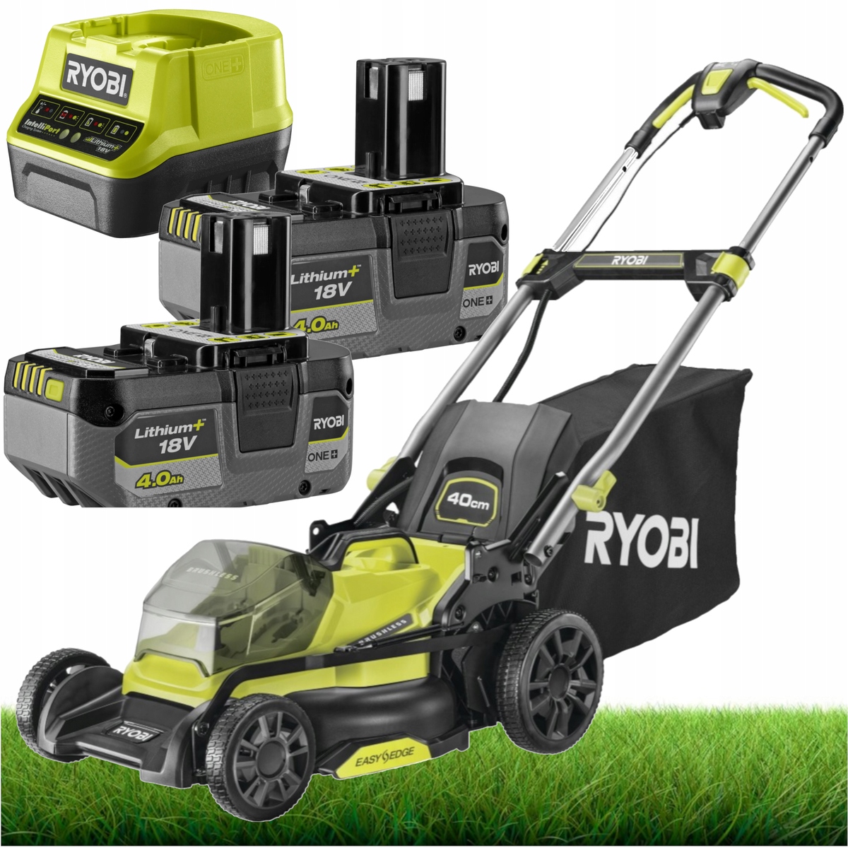 Akumulatorowa Kosiarka Easyedge Z Regulacją 40CM 18V 2x4AH Ryobi RY18LMX40C