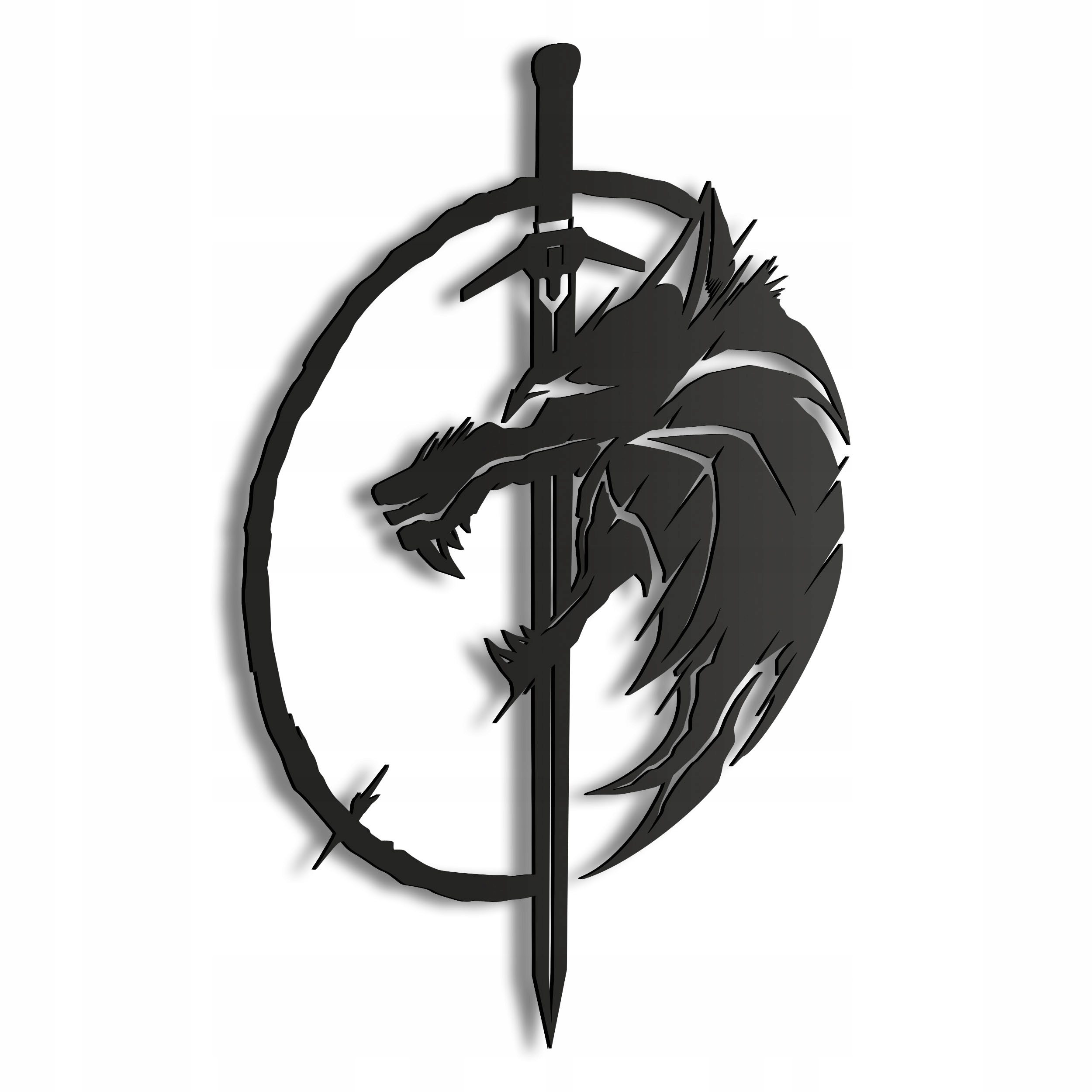 Zaklínač Dřevěný obraz Nástěnná dekorace 3D Divoký hon