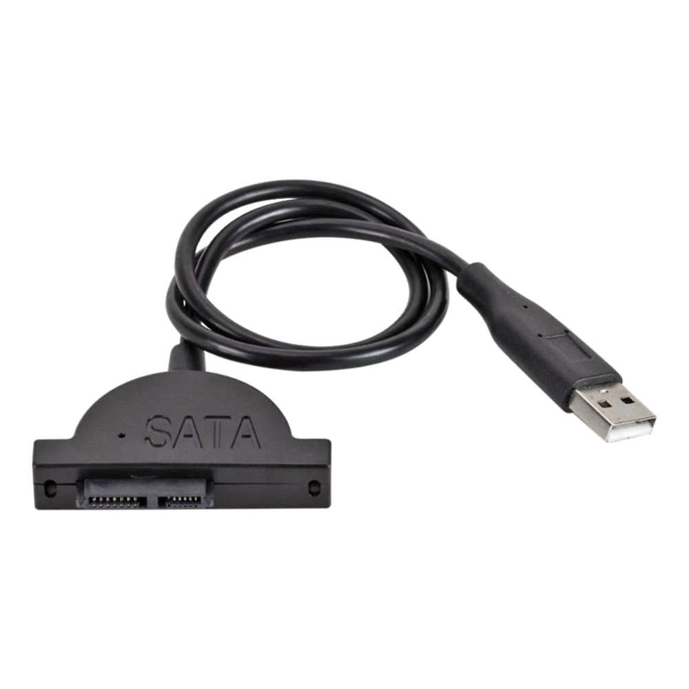 Kabel Adapter USB 2.0 Slimline Slim SATA 7 + 6 13 PIN Przejściówka + śruby Długość kabla 0.2 m