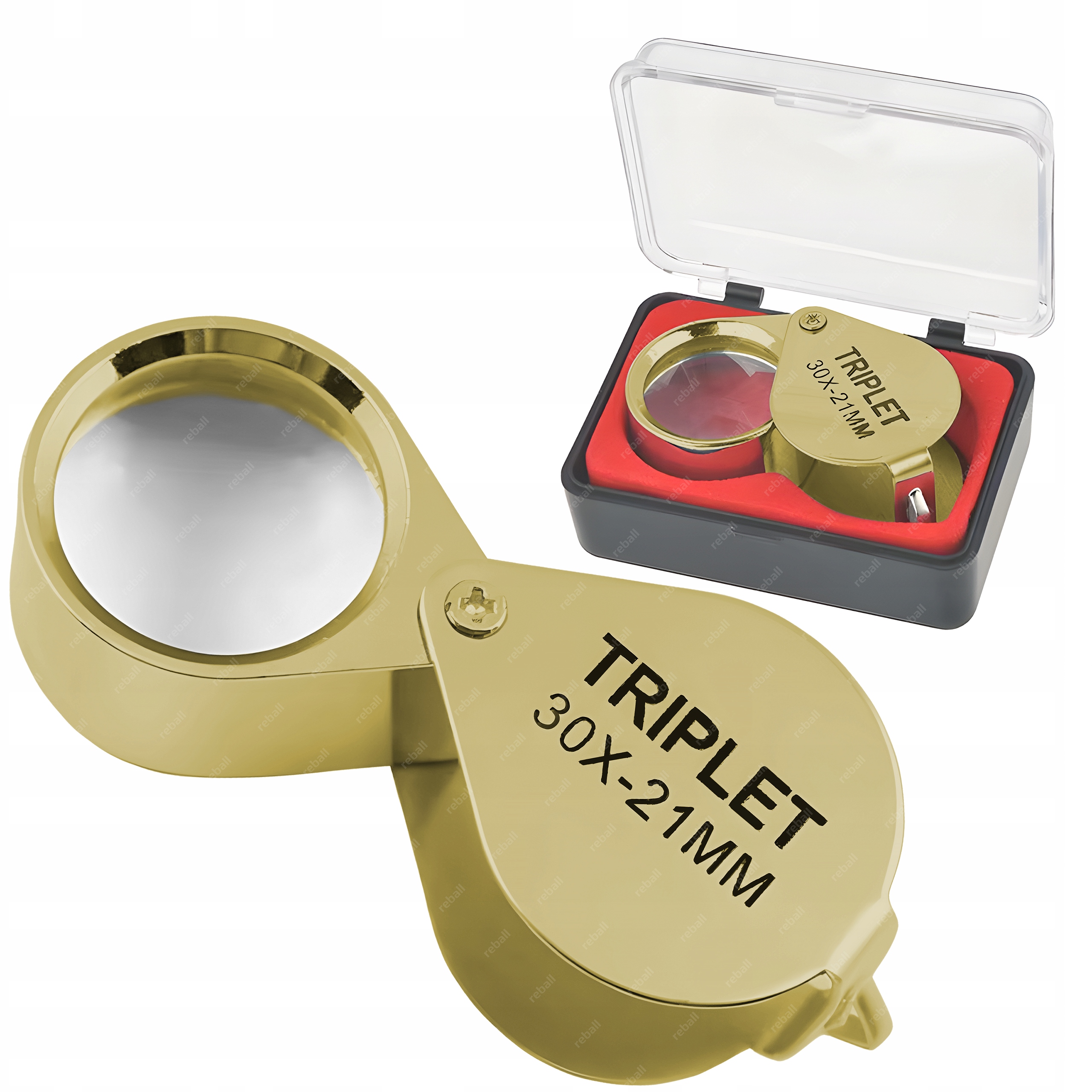 Lupa Reball LUPA SZKŁO POWIĘKSZAJĄCE 30x21mm GOLD NWA0001612 30 x