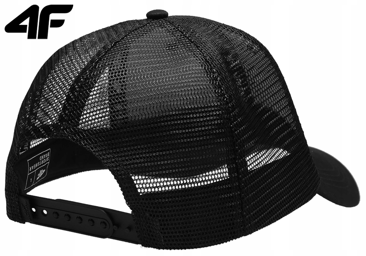 CZAPKA Z DASZKIEM MĘSKA DAMSKA 4F BEJSBOLÓWKA WENTYLACJA SIATKA REGULOWANA Cechy z daszkiem