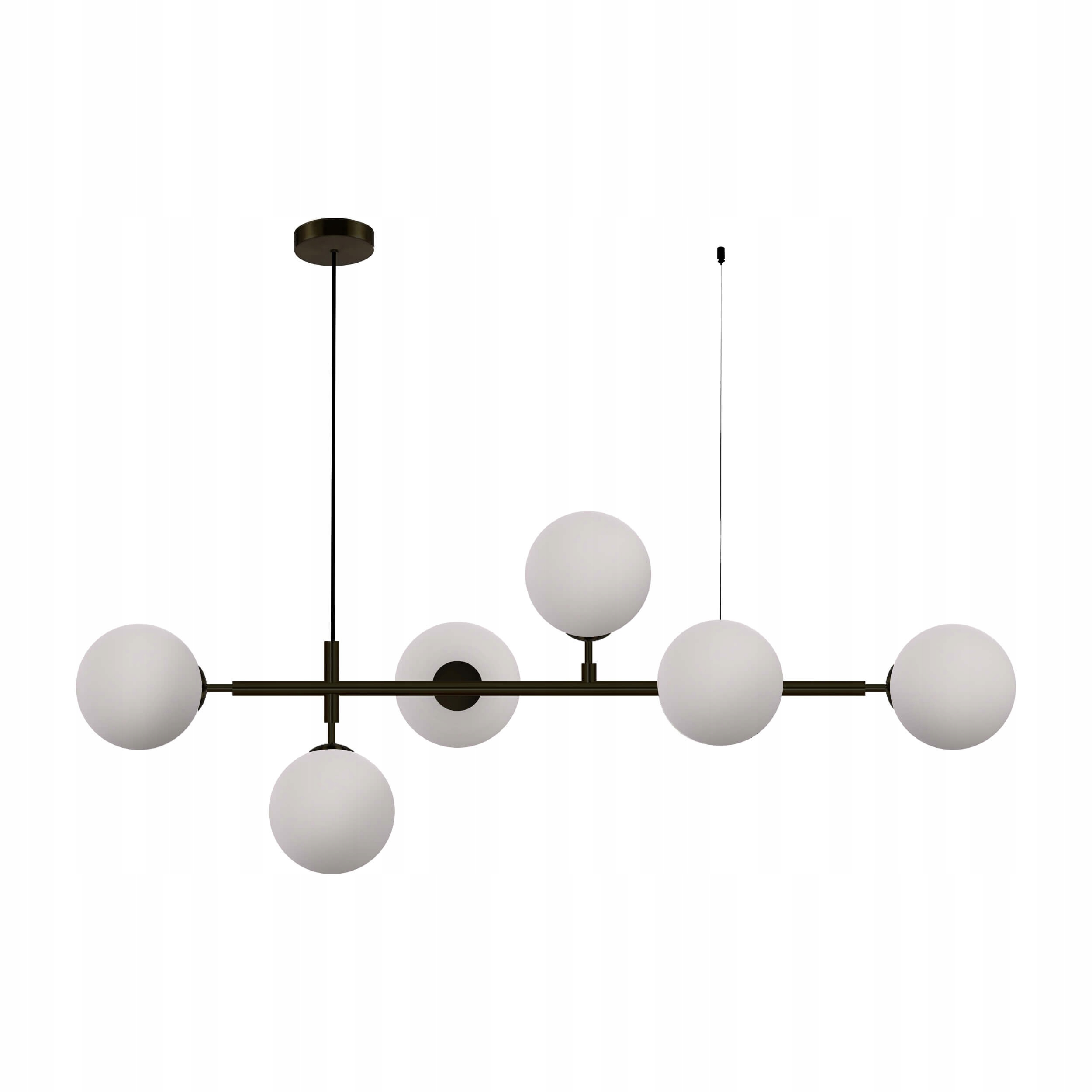 Lampa wisząca Alisa 6xE14 czarna/biała LP-005/6P Bk/wh Light Prestige