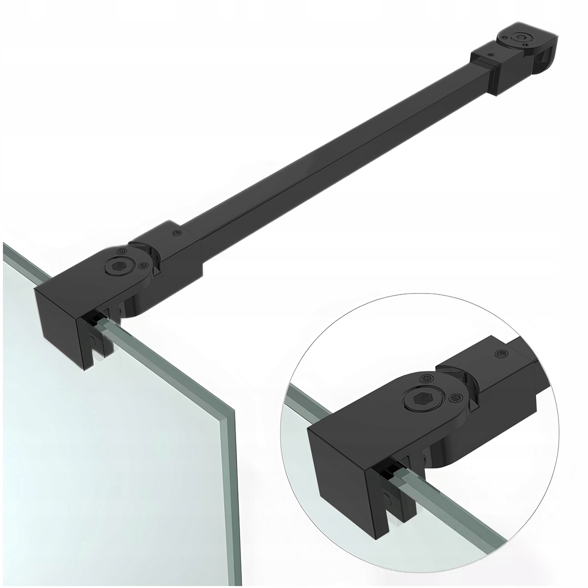 Horní Stabilizátor, Držák Skleněné Sprchové Stěny Nastavitelný, 60 CM