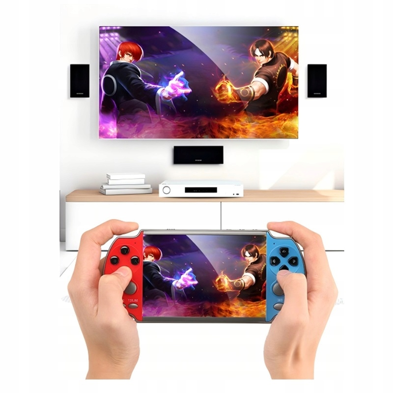 Mini Retro Konzole X7 Přenosná 10000 Her Hra Pro Tv Obrazovka 4.3'' 8GB Hd