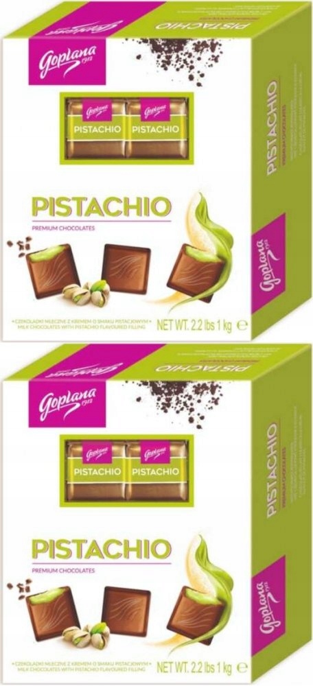 Czekoladki pistacjowe Goplana Pistachio 1KG x2