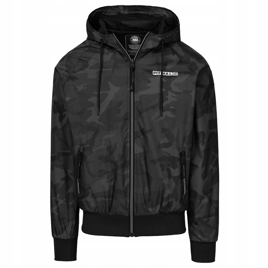 Pánská s kapucí s kapucí maskáčový Pitbull Athletic Logo II Hooded Black Camo XL