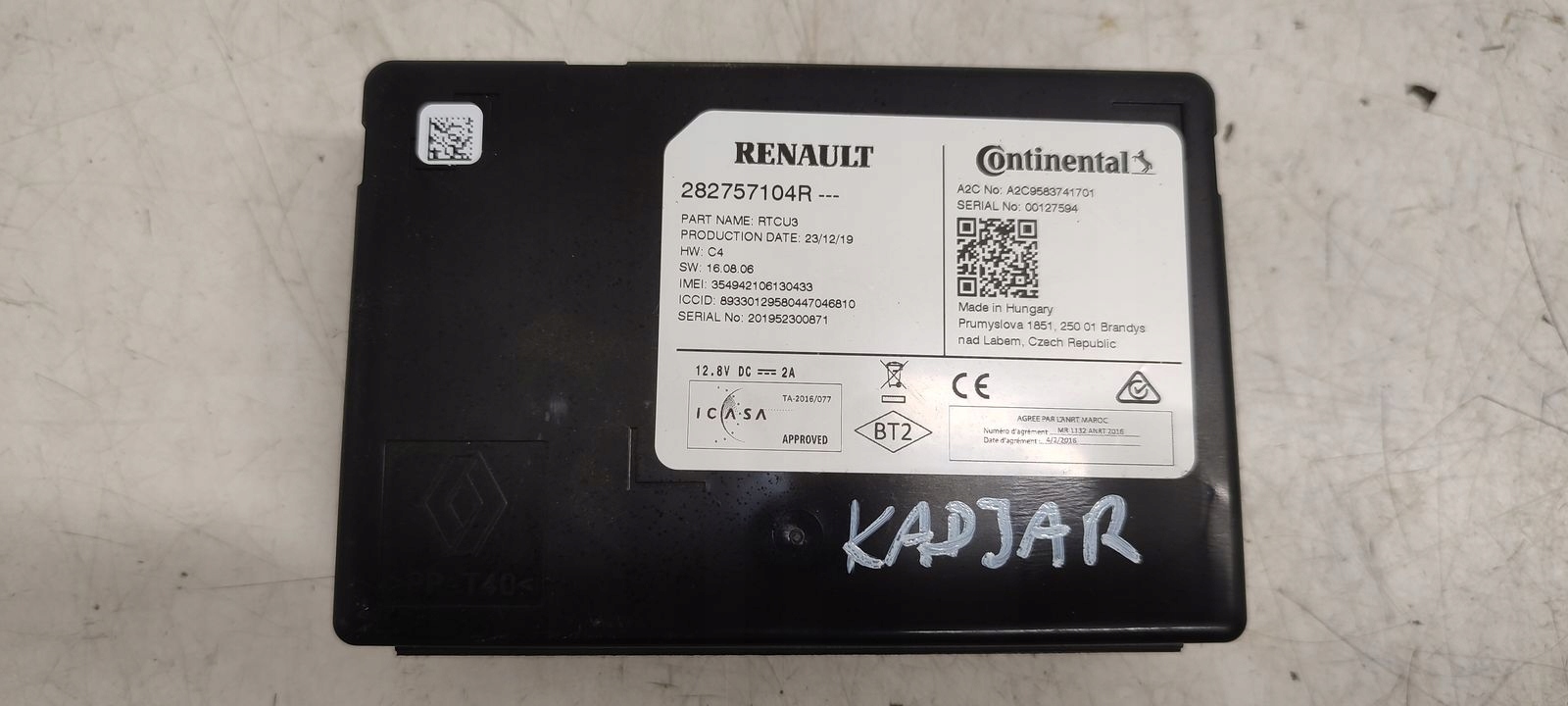 module navigation devices control unit Renault Kadjar