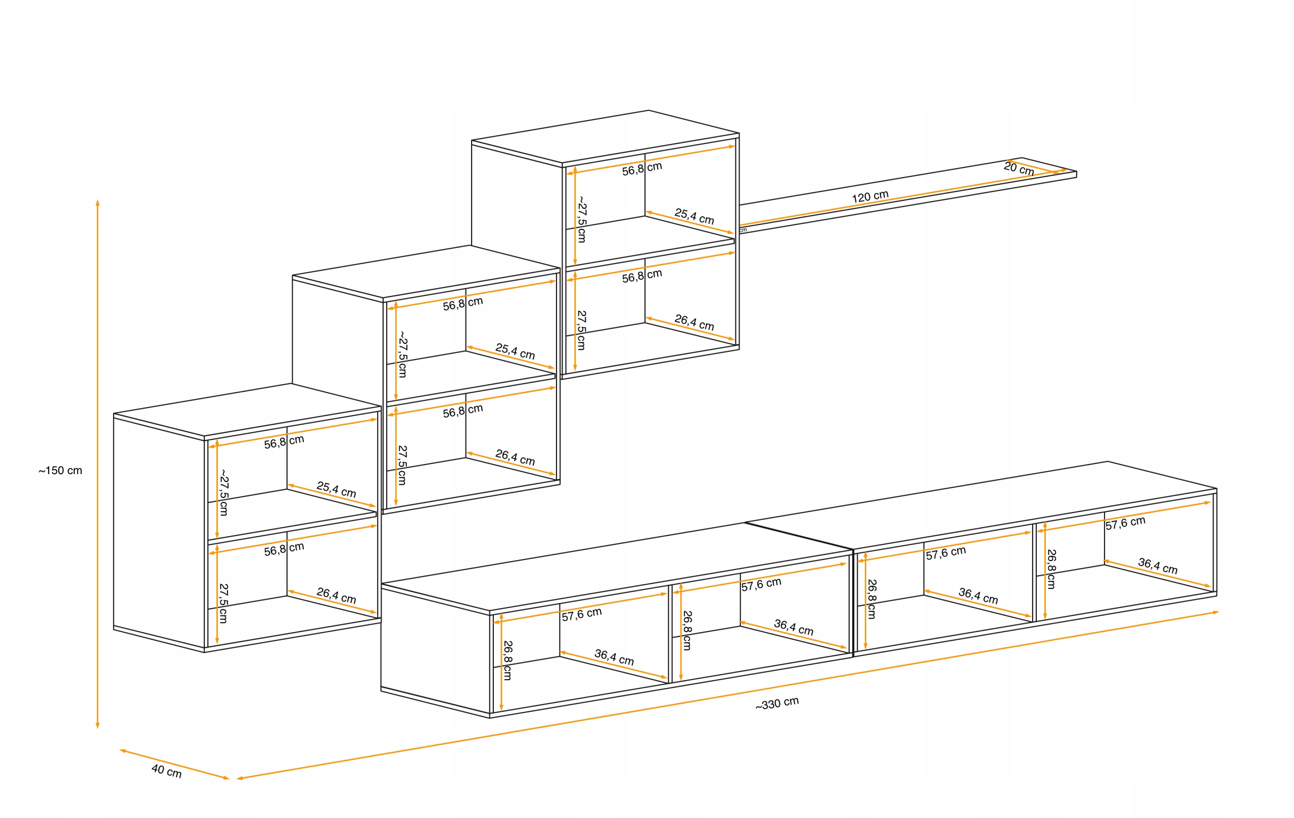 MEBLOŚCIANKA SWAP X - ZG, W. POŁYSK PVC Kod producenta 27 ZG SW 10