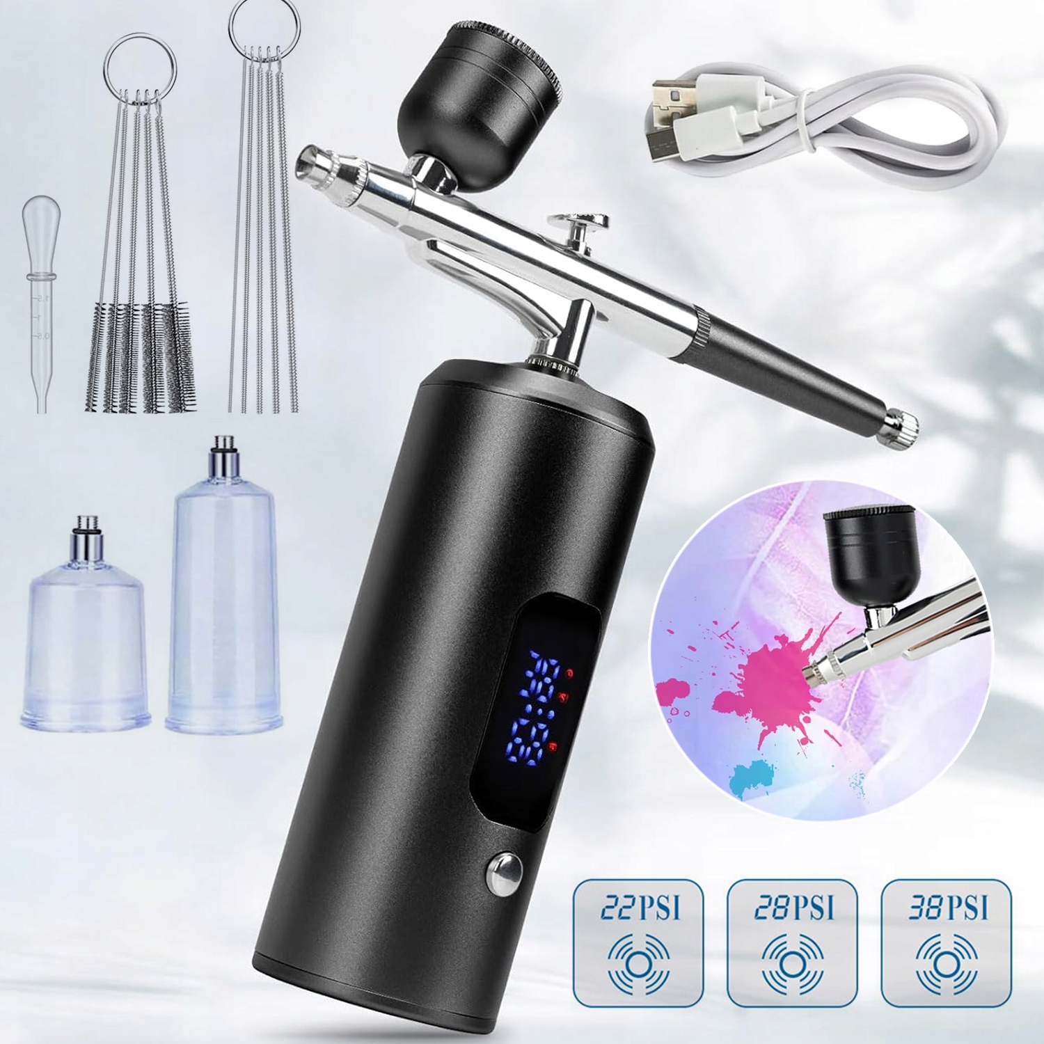 Airbrush, Sada Airbrushů, Sada Stříkací Pistole S Kompresorem