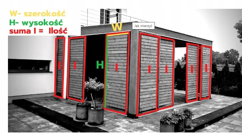 System prowadnic uchwyt żaluzji ruchome deseczki Szerokość całkowita 4.5 cm