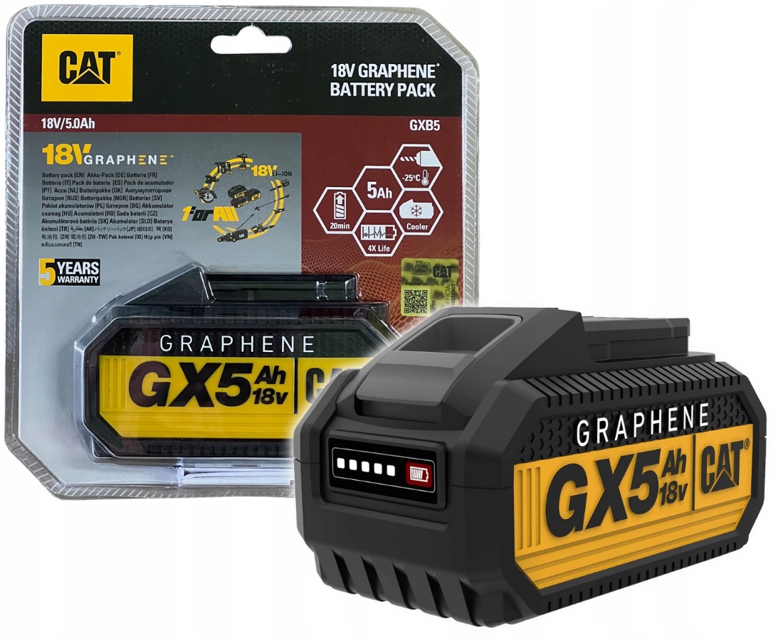 CAT AKUMULATOR GRAPHENE 18V 5,0A GXB5