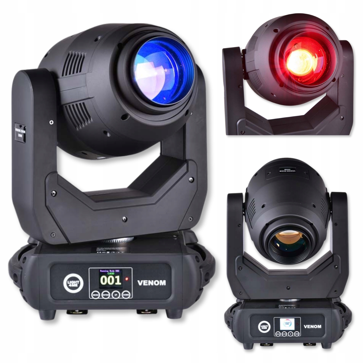 Pohyblivá Hlava Led Zoom Beam Spot Wash LIGHT4ME Venom Zoom 250W V2