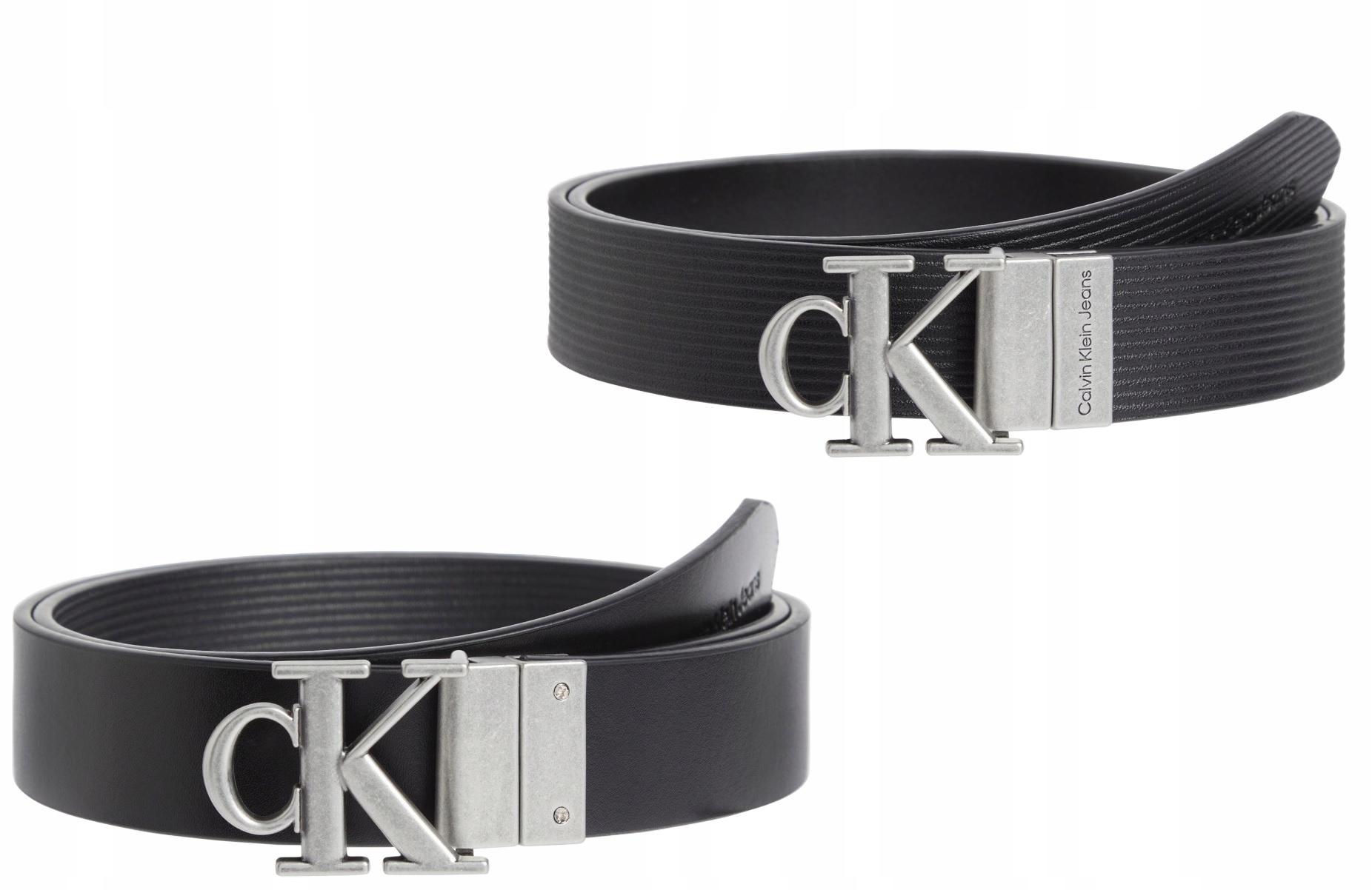 Calvin Klein Damski Pasek 2w1 Round Czarny r.100