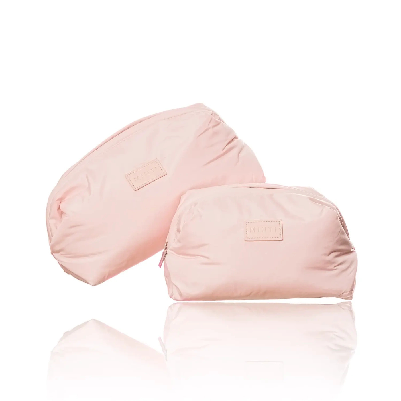 Minti Collection Pillow Puff Bag Light Pink Sada dvou kosmetických taštiček