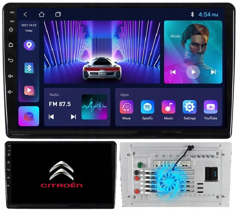 Radio Nawigacja Gps Android Citroen C5 2008-2017 +kamera+wentylator 2/64