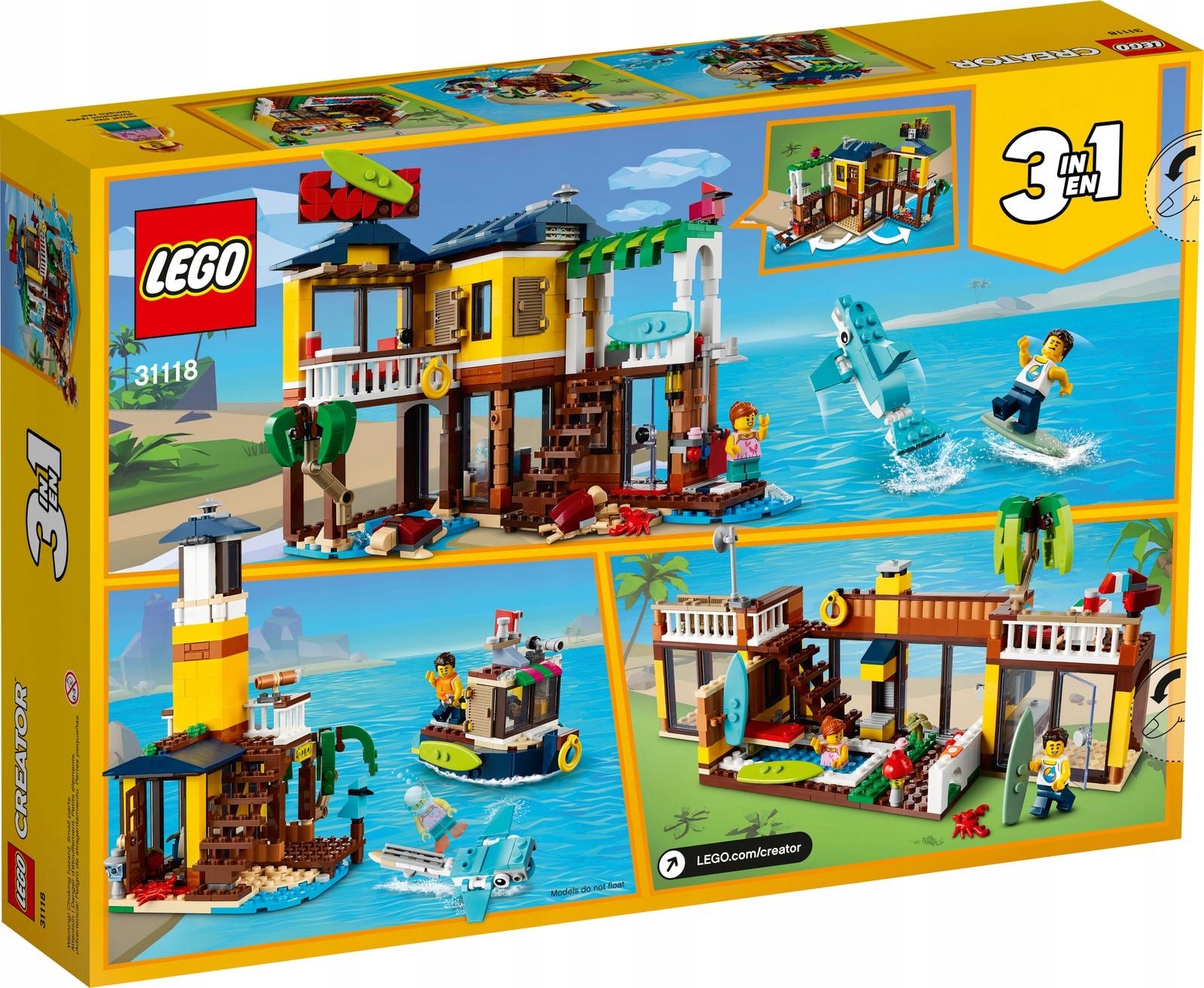 LEGO 31118 Creator 3w1 Domek surferów na plaży NEW Stan opakowania oryginalne