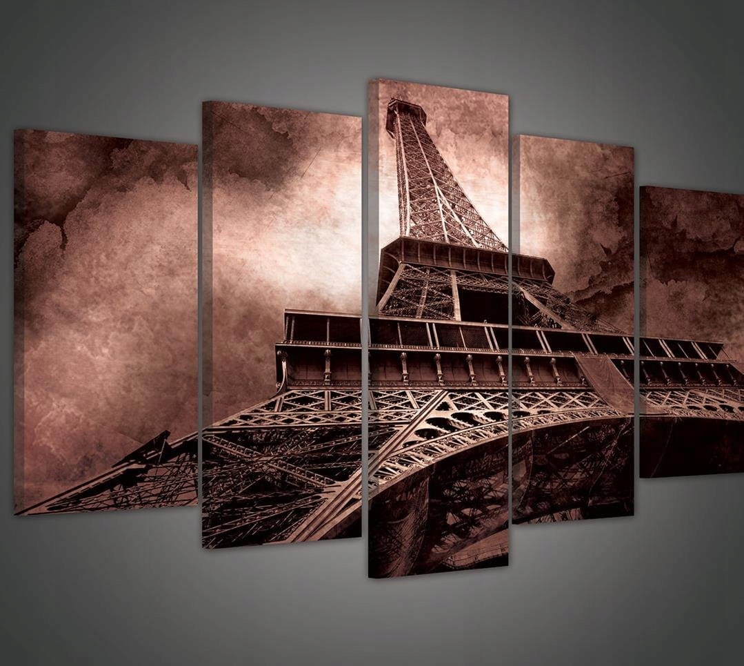 Obraz 100x60 Eiffelova věž Paříž Francie sépie vintage architektura města