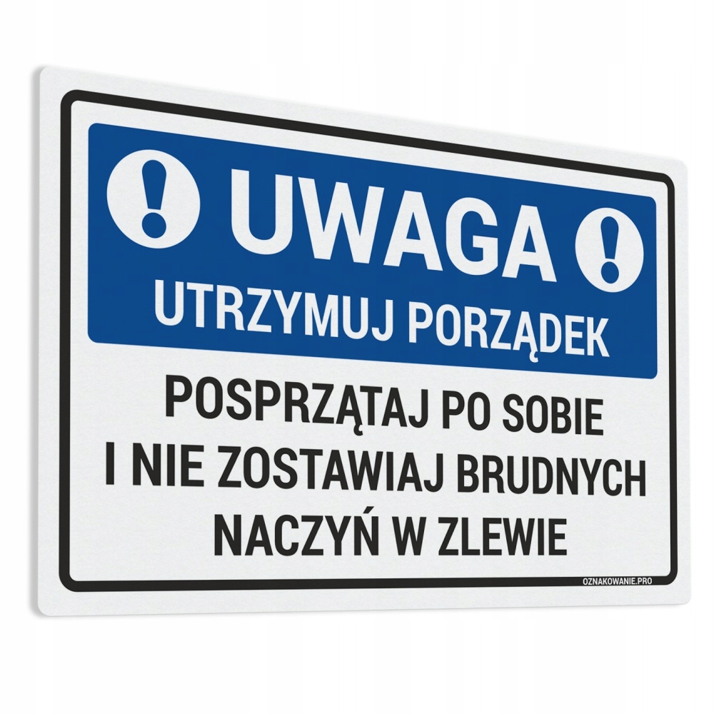 

Naklejka Utrzymuj Porządek 10x15