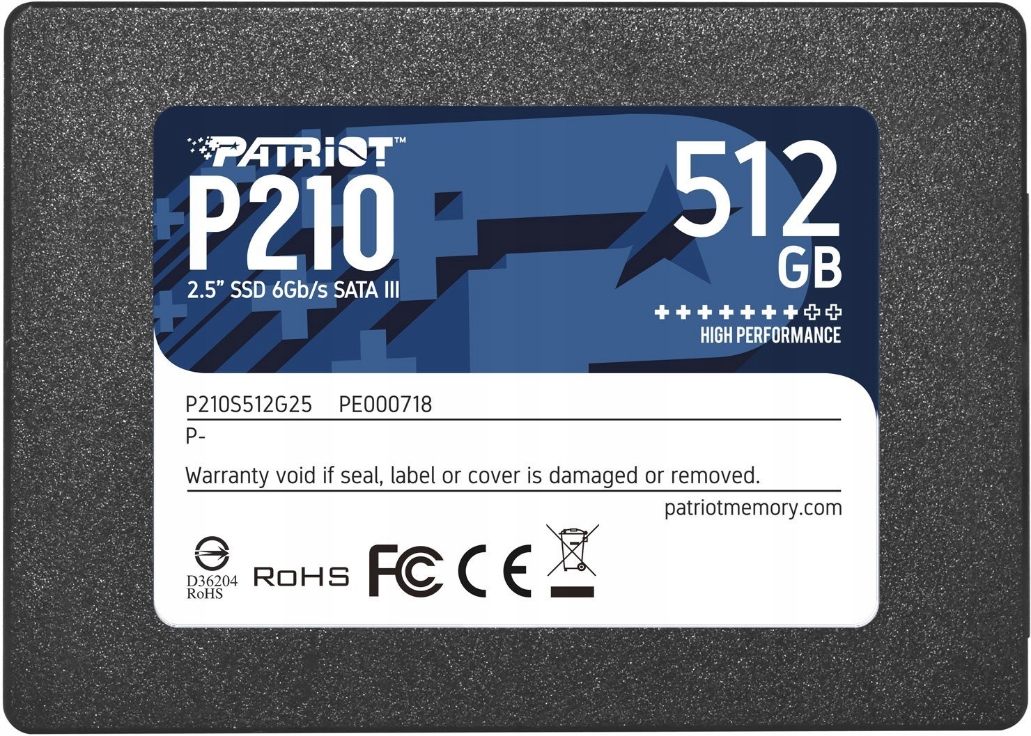 Ssd Patriot P210 512GB SATA3 2.5