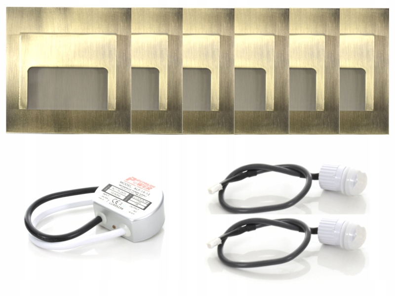 Sada schodišťových svítidel Halogen Led 6x senzory