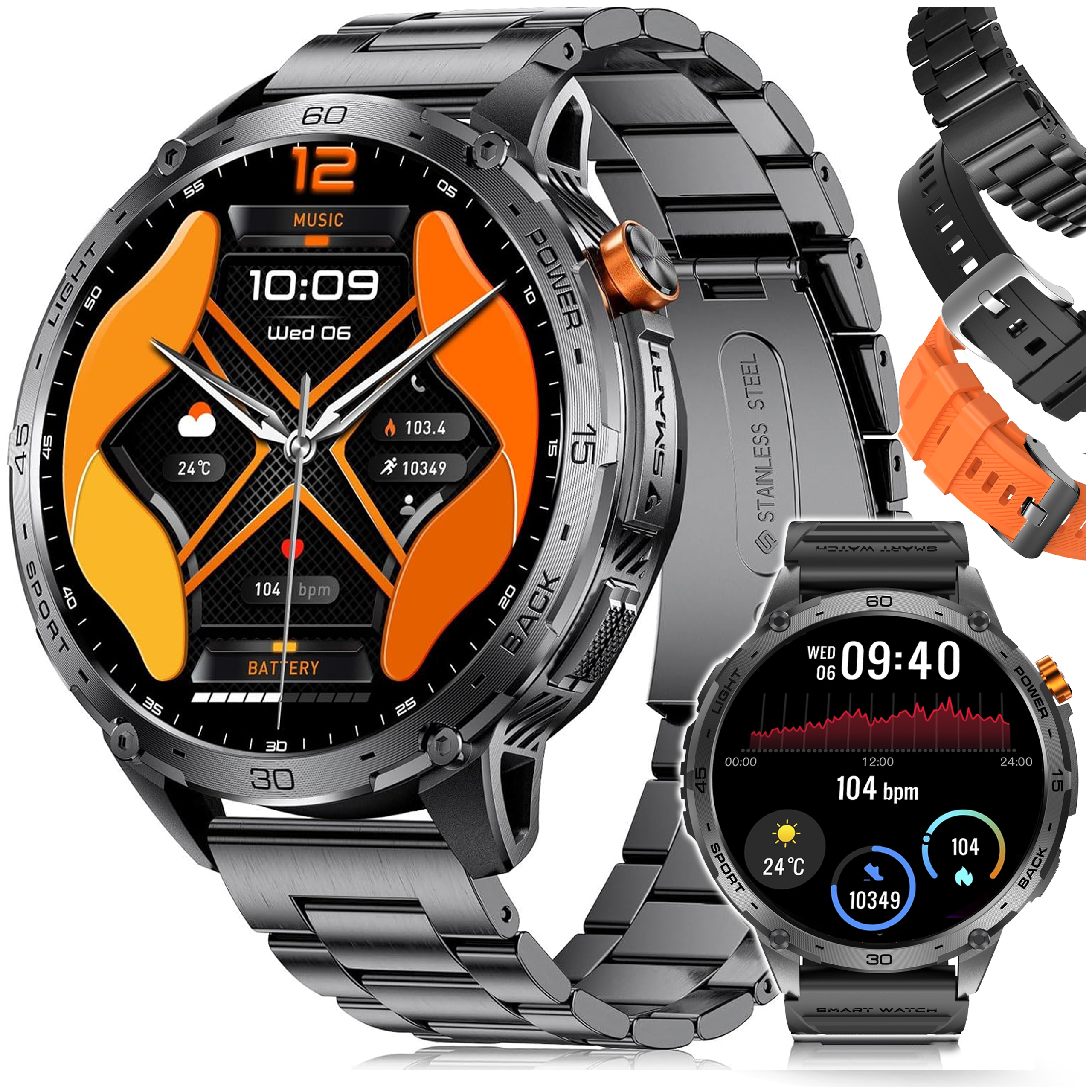 Smartwatch мужские часы PROVENTUS водонепроницаемый 730MAH фонарик импульсный разговор