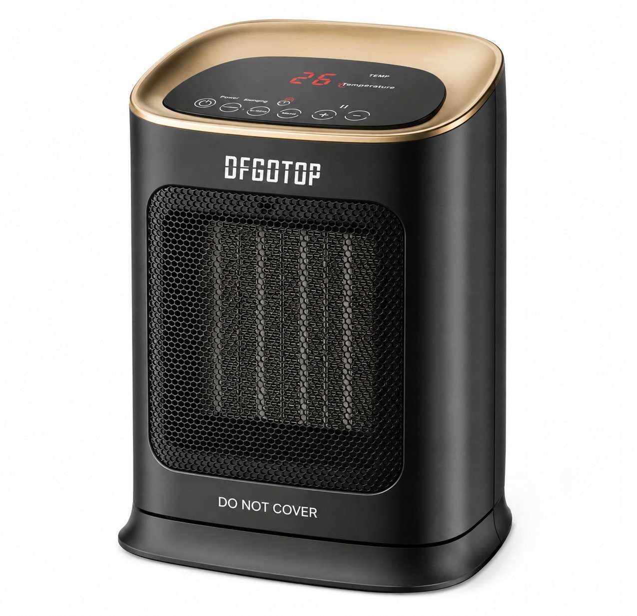 Termoventilátor Dfgotop PTC809-18E 1800 W černo-zlatý