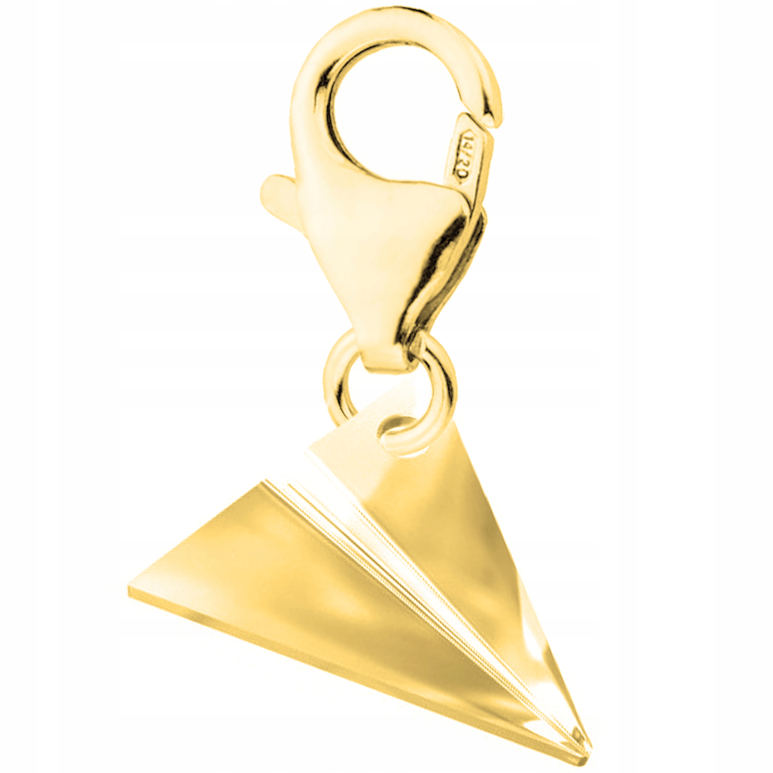 Zlatý přívěsek s papírovým letadlem Letadlo Stříbro 925