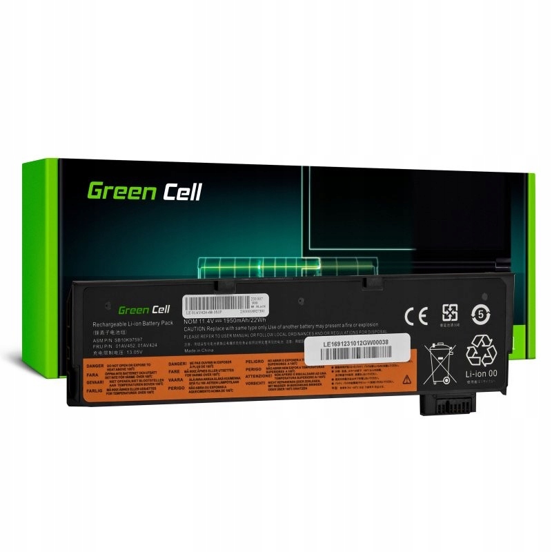 Green Cell Bateria 01AV422 11,4V 1950mAh do Lenovo ThinkPad T470 T480